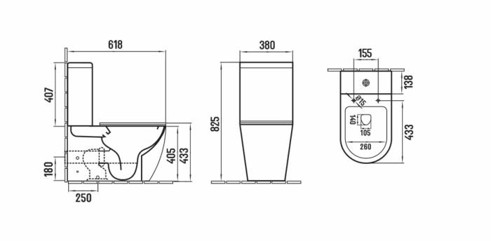 Toalett OCEANA Golvstående