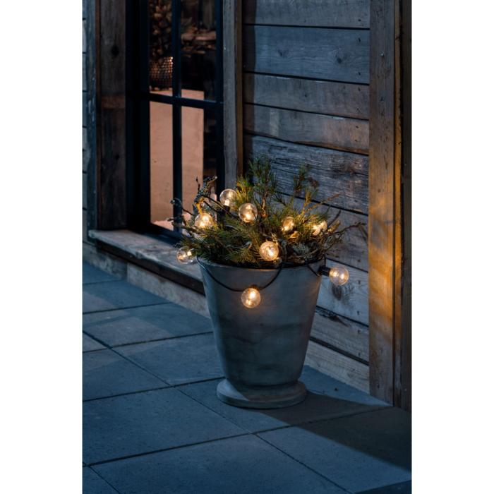 Ljusslinga Ute E14 20 Amber LED Svart kabel 6V/IP44