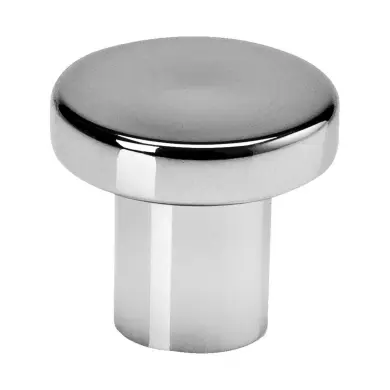 Knopp Blank Krom Platt Ø28mm