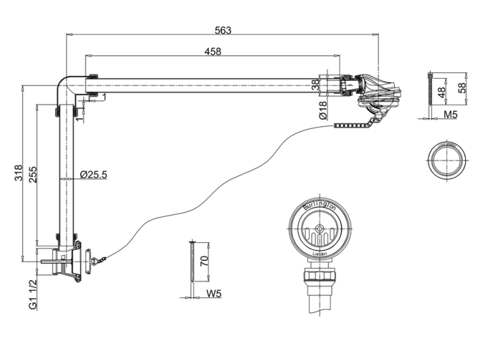 Exponerat Bräddavlopp