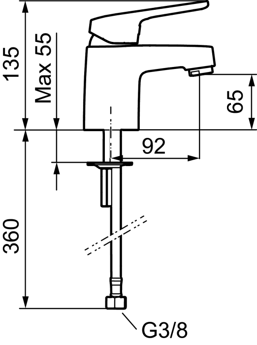 Tvättställsblandare Siljan Mini Krom