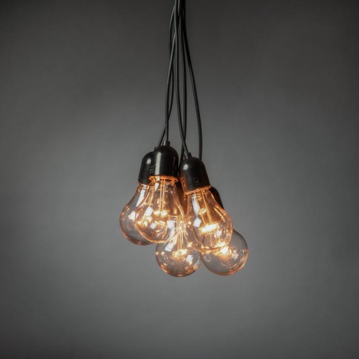 Ljusslinga Ute Istapp Klara lampor Amber LED