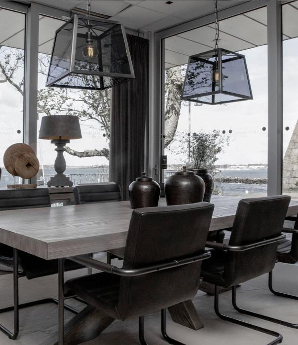 (Utgått) Big City Taklampa Antikt Järn/Härdat Glas 40x36x40 cm