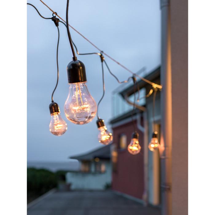 Ljusslinga Ute Istapp Klara lampor Amber LED
