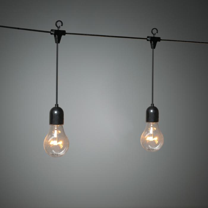 Ljusslinga Ute Istapp Klara lampor Amber LED
