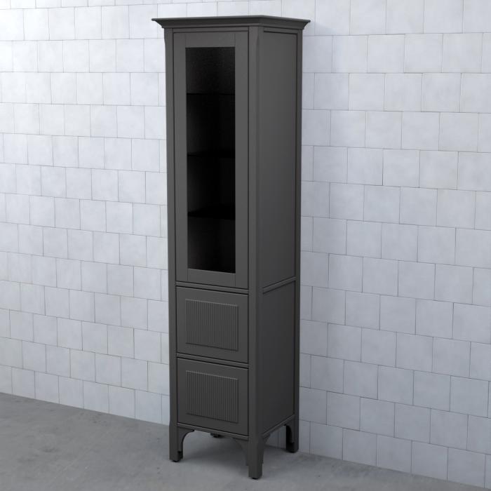 Högskåp Saga med Vitrinlucka, Harv