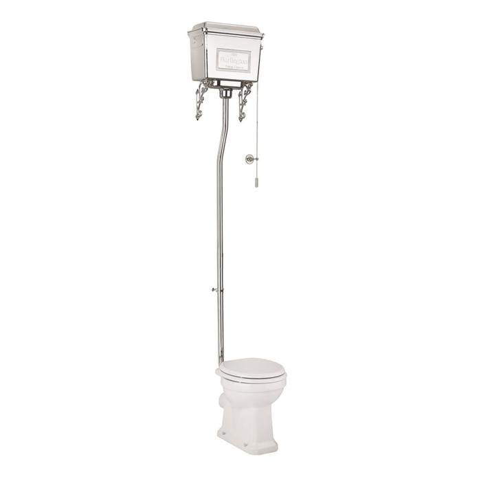 Toastol Högspolande Kromad metallcistern, Soft-close Krom & Spolrörskit