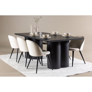 Rektangul&auml;r matgrupp Olivia, Velvet