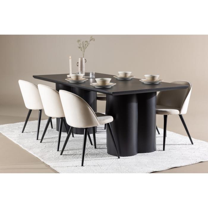Rektangulär matgrupp Olivia, Velvet