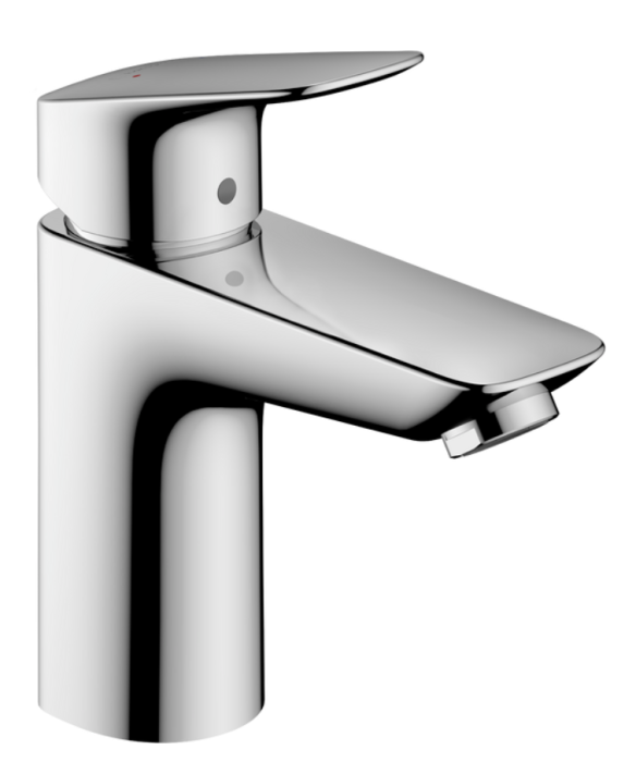 Logis 1-grepps tvättställsblandare 100 med push-open ventil