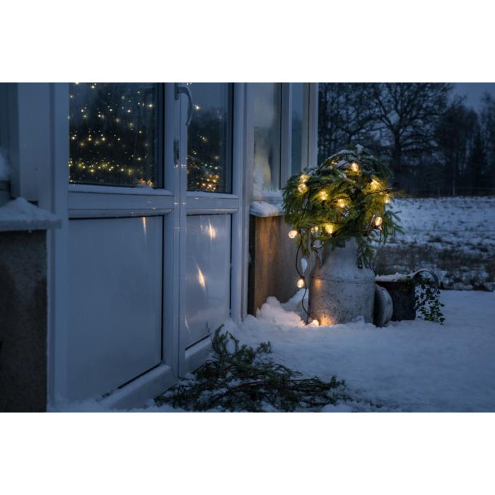 Ljusslinga Ute E14 Ovala LED Svart kabel 6V/IP44