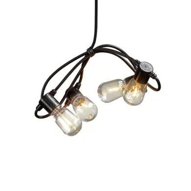 Ljusslinga Ute E14 Ovala LED Svart kabel 6V/IP44