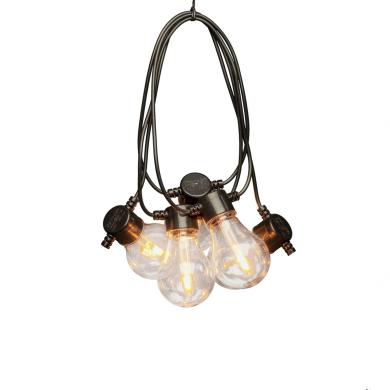 Ljusslinga Ute E27 10 Amber LED, Utbytbar Dimmer Oval