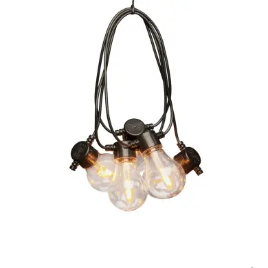 Ljusslinga Ute E27 10 Amber LED, Utbytbar Dimmer Oval