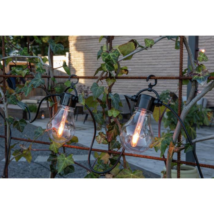 Ljusslinga Ute E27 10 Amber LED, Utbytbar Dimmer Oval