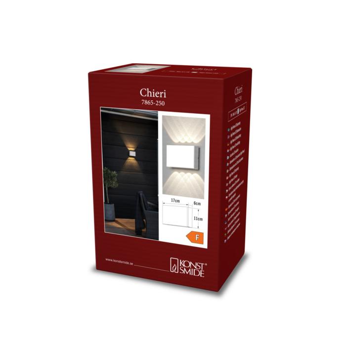 Vägglampa Ute Chieri 2x4 HP-LED