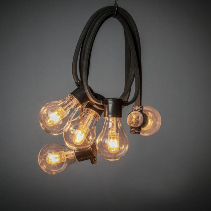 Ljusslinga Ute E27 10 amber M-form utbytbar LED