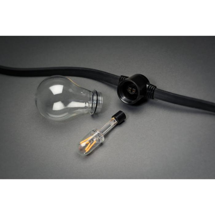 Ljusslinga Ute E27 10 amber M-form utbytbar LED
