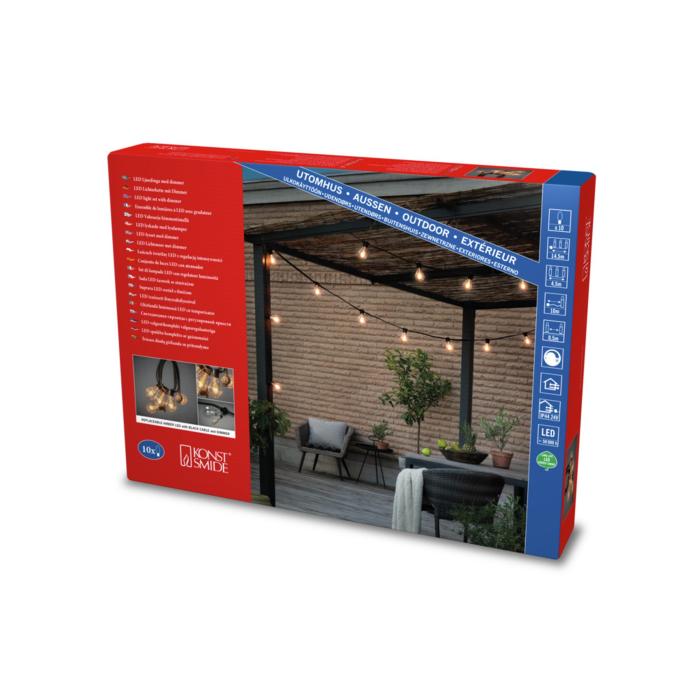 Ljusslinga Ute E27 10 amber M-form utbytbar LED