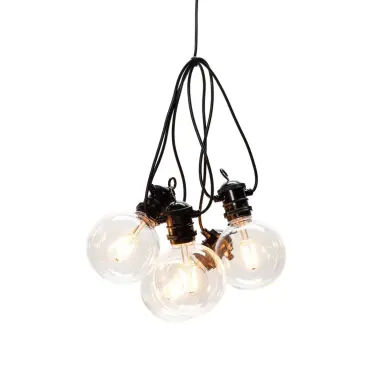 Ljusslinga Ute E27 10 Amber LED, Utbytbar Dimmer Klot