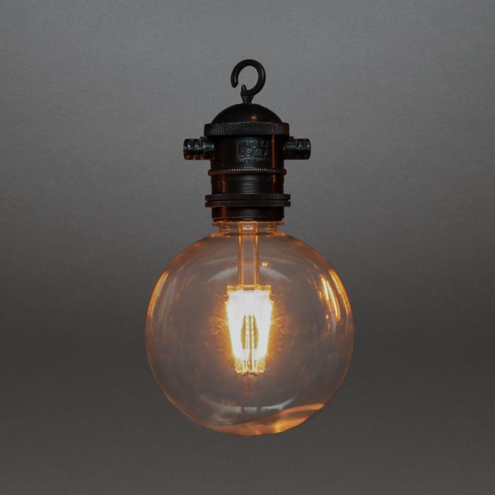 Ljusslinga Ute E27 10 Amber LED, Utbytbar Dimmer Klot