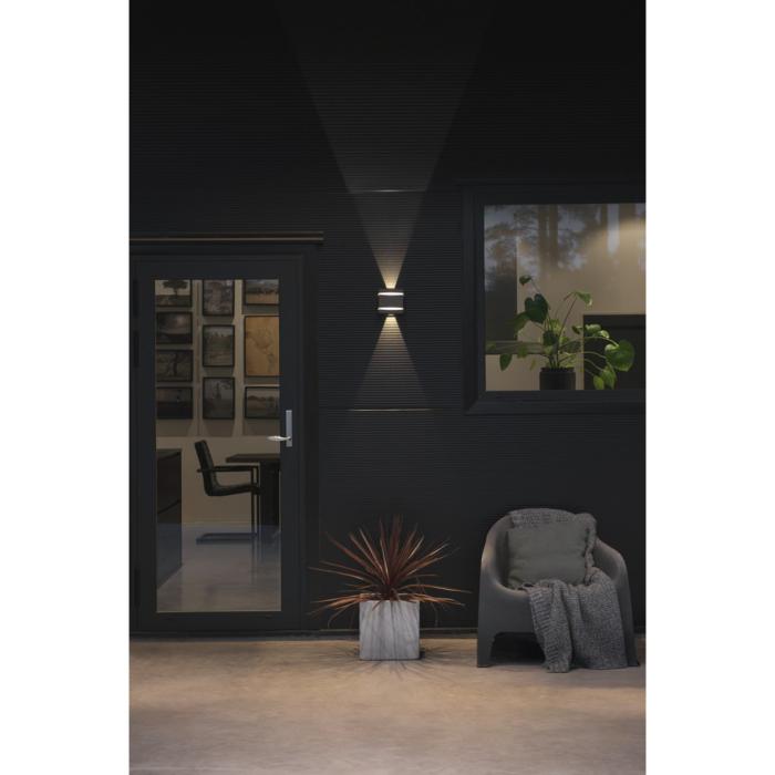 Vägglampa Ute Cremona HP-LED Mörkgrå 2x3W