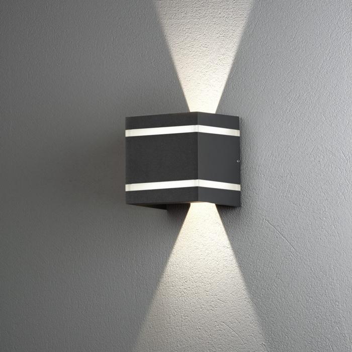 Vägglampa Ute Cremona HP-LED Mörkgrå 2x3W