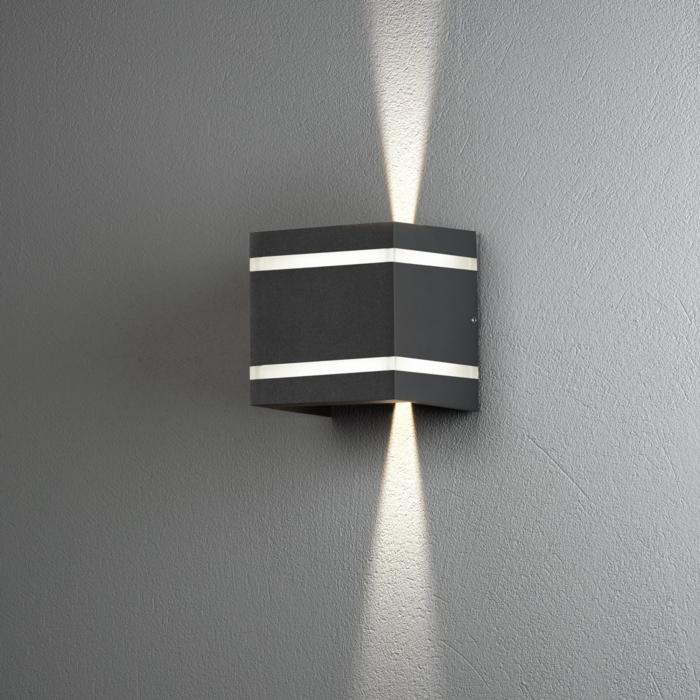 Vägglampa Ute Cremona HP-LED Mörkgrå 2x3W