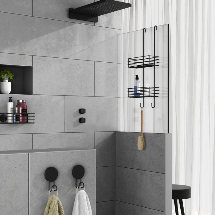 Duschkorg Dubbel Rundad Upphängningskrok