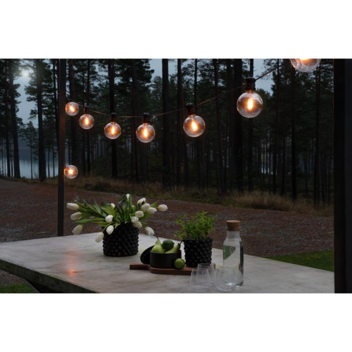 Ljusslinga Ute Startset E27 10 Amber LED Dimmer 24V/IP44 Glob