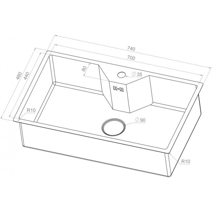 Disklåda Enkel - 70 cm