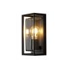 V&auml;gglampa Ute Brindisi E27 Svart/Klarglas