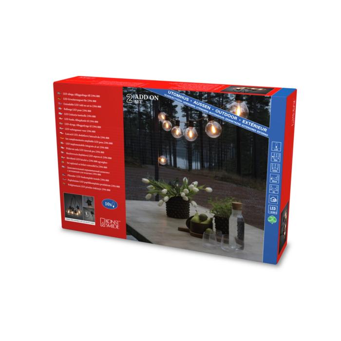 Ljusslinga Ute Tilläggsslinga för 2394, 10 Amber LED
