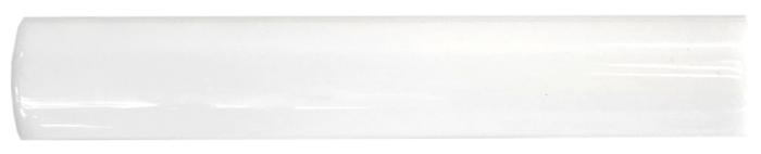 Bård Rund Vit Blank 2,5x15