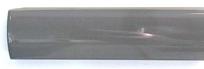 Bård Rund Grå Blank 2,5x15