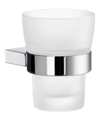 Tandborstglas Frostat Glas med Hållare Air Krom