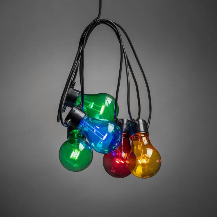 Ljusslinga Ute Tilläggsslinga för 2396, 10 LED Svart Kabel
