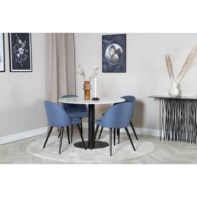 Round Dining Set Estelle, Velvet