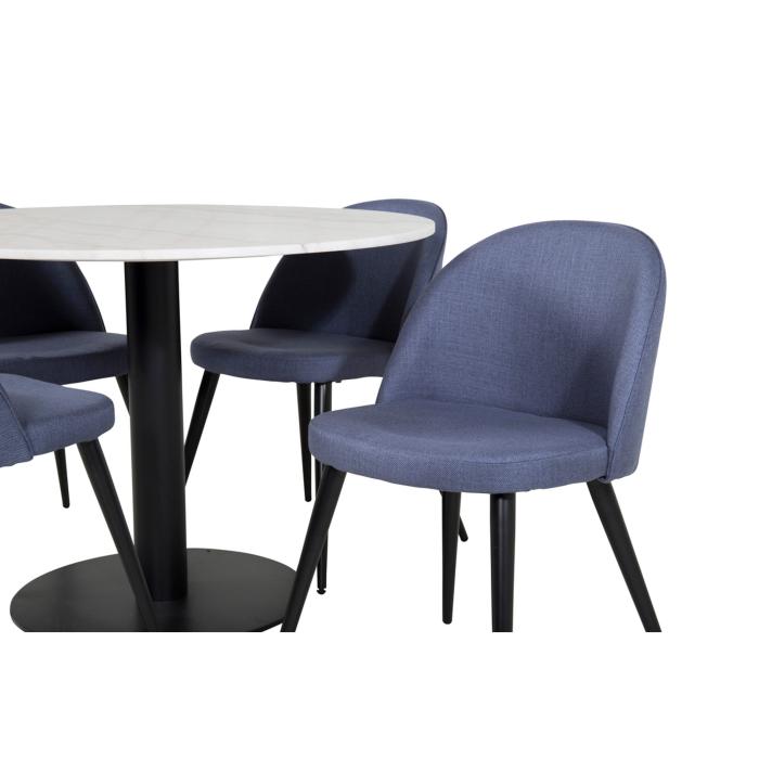 Round Dining Set Estelle, Velvet