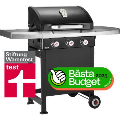 Gasolgrill Rexon 3.0 Svart - Cast Iron 12236