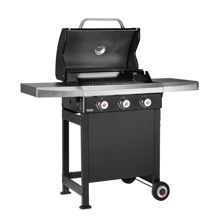 Gasolgrill Rexon 3.0 Svart - Cast Iron 12236