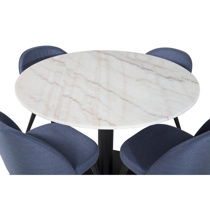 Round Dining Set Estelle, Velvet