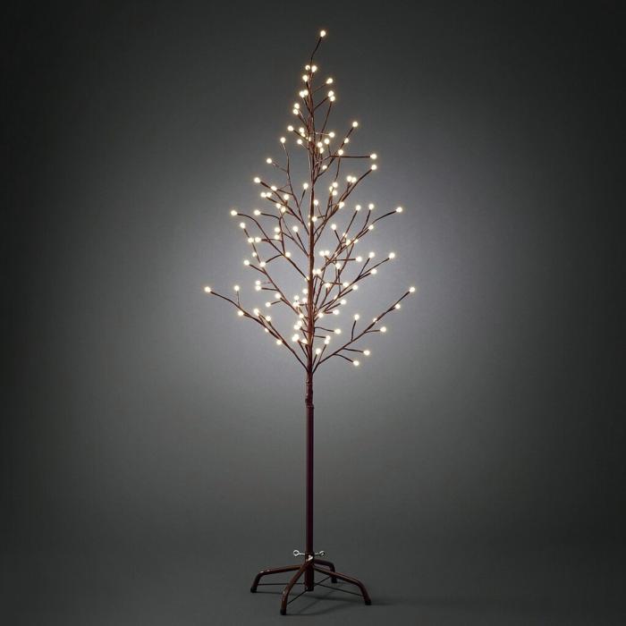 Ljusdekoration Ute Träd 150 cm Cherry LED Brun