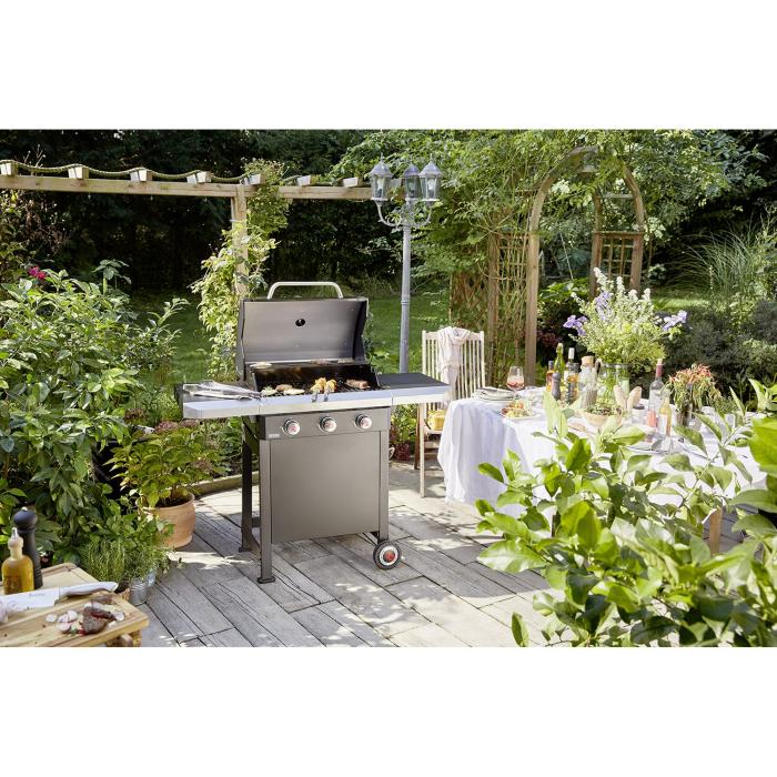 Gasolgrill Rexon 3.0 Svart - Cast Iron 12236