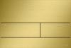 Spolknapp Square II Metall, Borstat guld PVD