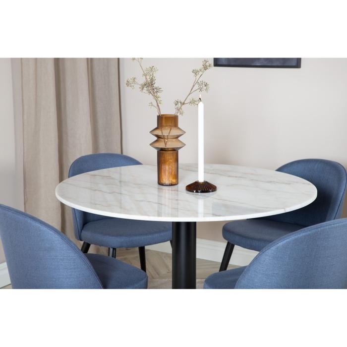Round Dining Set Estelle, Velvet