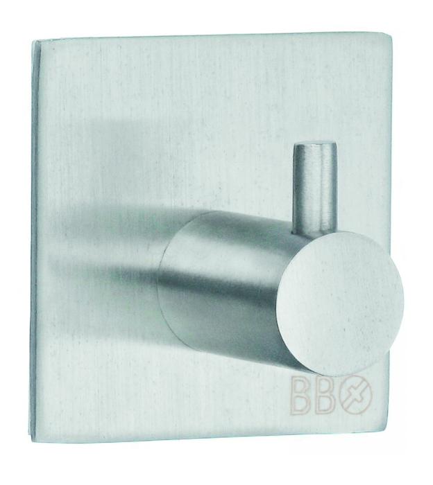 Enkelkrok Design Självhäftande 45x45mm Krom