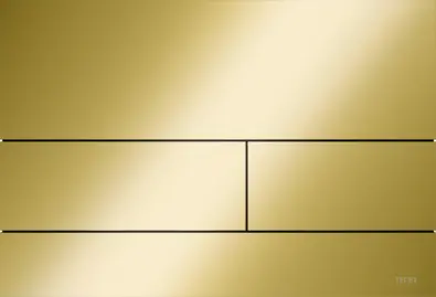 Spolknapp Square II Metall, Blank guld PVD