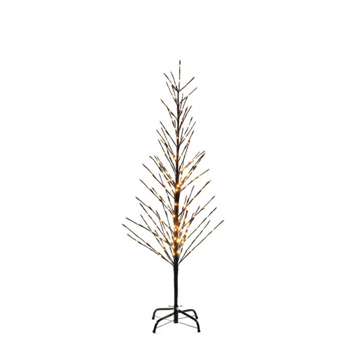 Ljusdekoration Ute Svart träd 150 cm LED Steady/firefly