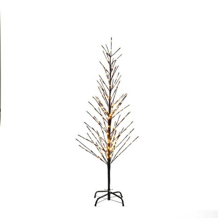 Ljusdekoration Ute Svart träd 150 cm LED Steady/firefly